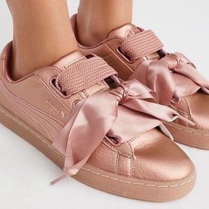 puma basket rose gold